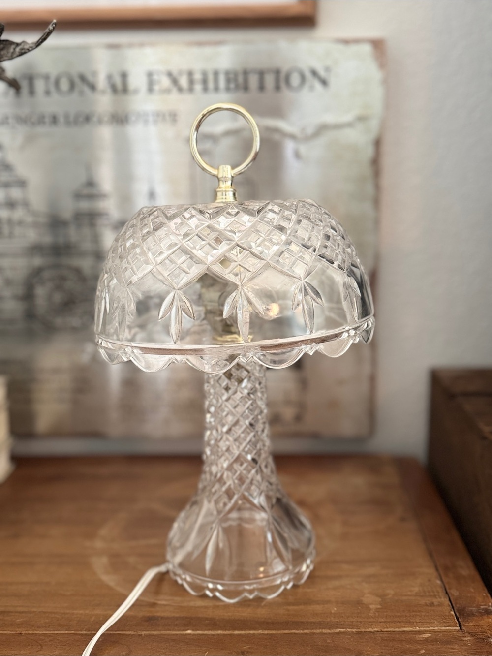 Vintage Cut Crystal Glass
Portable/ Parlor Table Lamp